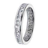 1.80 CT Princess Cut Diamond Eternity Wedding Band in 14k White Gold