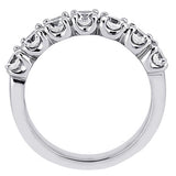 1.40 CT 7-Stone Diamond Wedding Band in 14k White/Yellow Gold