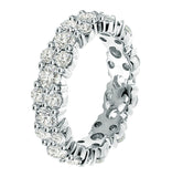 4.40 CT All Around Diamond Eternity Wedding Band in 14k White Gold