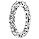 2.40 CT Diamond Eternity Wedding Band in Fishtail 14k White/Yellow Gold Setting