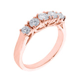 1.00 CT Braided Prong Set Round Diamond Wedding Band in 14k White/Yellow/Rose Gold