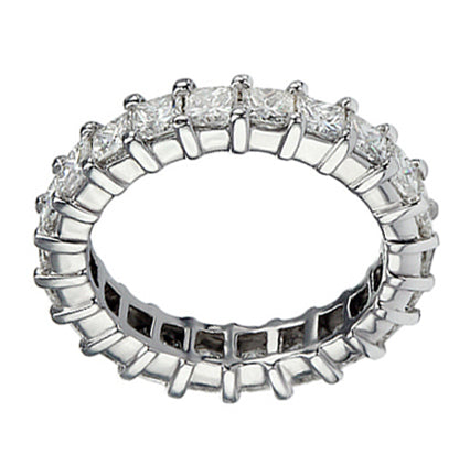 3.00 CT Princess Cut Diamond Wedding Band in 14k White Gold