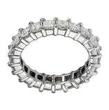 3.00 CT Princess Cut Diamond Wedding Band in 14k White Gold