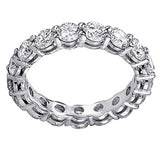 3.60 CT Shared Prong Round Diamond Eternity Wedding Band in 14k White Gold
