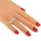 1.00 CT Two Row Diamond Wedding Band in 14k White/Yellow/Rose Gold