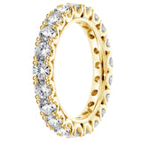 1.75 CT Diamond Eternity Wedding Band in Fishtail 14k White/Yellow Gold Setting