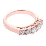 1.00 CT Braided Prong Set Round Diamond Wedding Band in 14k White/Yellow/Rose Gold