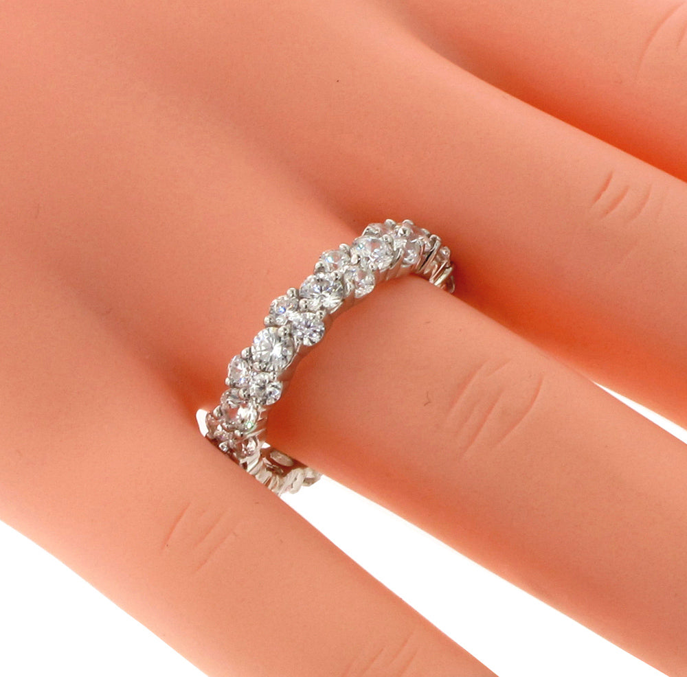 2.50 CT All Around Diamond Eternity Wedding Band in 14k White Gold