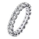 3.35 CT Shared Prong Round Diamond Eternity Wedding Band in 14k White Gold