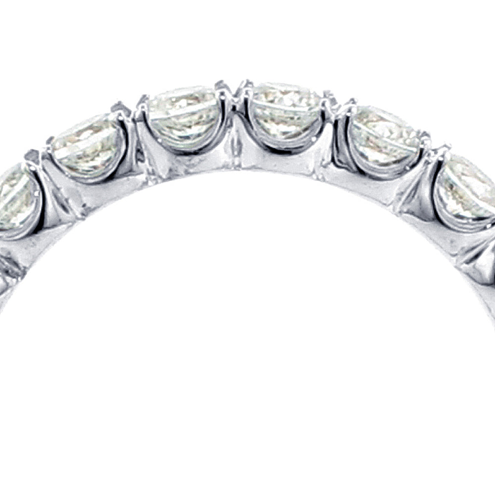 2.00 CT Split Prong Set Diamond Eternity Wedding Band in 14k White Gold