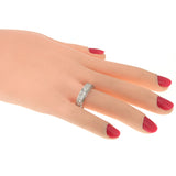 2.00 CT Princess-Cut Diamond Wedding Band with Round Side Stones in 14k White/Yellow Gold