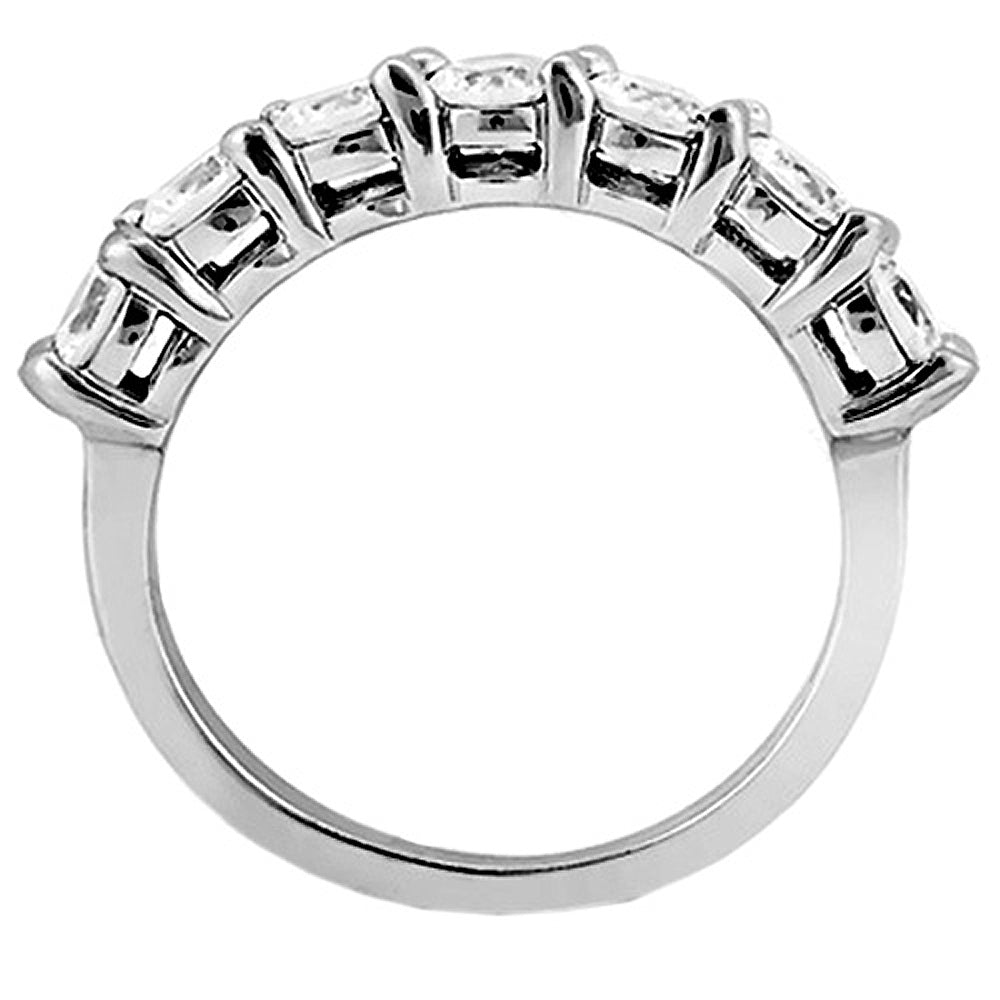 1.15 CT Shared Prong Diamond Wedding Ring in 14k White/Yellow Gold
