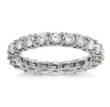 2.33 CT Round Diamond Eternity Wedding Band in 14k Gold U-prong Setting