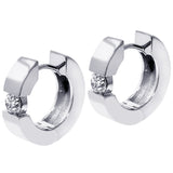 0.65 CT Large Diamond Hoops/Huggies in 14k White/Yellow Gold