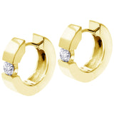 0.65 CT Large Diamond Hoops/Huggies in 14k White/Yellow Gold