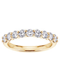 0.75 CT U-Prong 9-Stone Diamond Wedding Ring in White/Yellow Gold