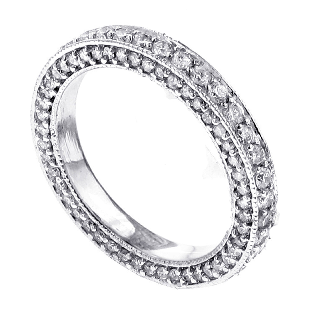 1.50 CT Diamond Eternity Wedding Band in 14k White Gold