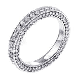 1.50 CT Diamond Eternity Wedding Band in 14k White Gold