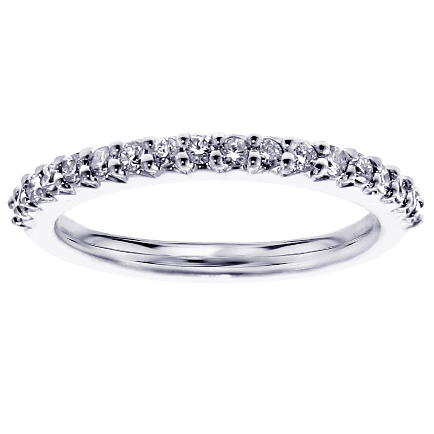 0.35 CT Round Diamond Wedding Band in White Gold