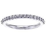 0.35 CT Round Diamond Wedding Band in White Gold