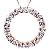 3.00 CT Round Diamond Eternity Pendant in 14k White/Yellow/Rose Gold