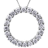 3.00 CT Round Diamond Eternity Pendant in 14k White/Yellow/Rose Gold