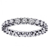 1.90 CT Round Diamond Eternity Wedding Band in 14k White Gold U-prong Setting