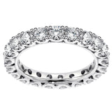 2.40 CT Diamond Eternity Wedding Band in Fishtail 14k White/Yellow Gold Setting