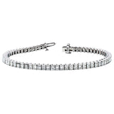 5.00 CT Princess-Cut Diamond Tennis Bracelet in 14k White Gold (F-G-color/VS2-SI1-clarity)