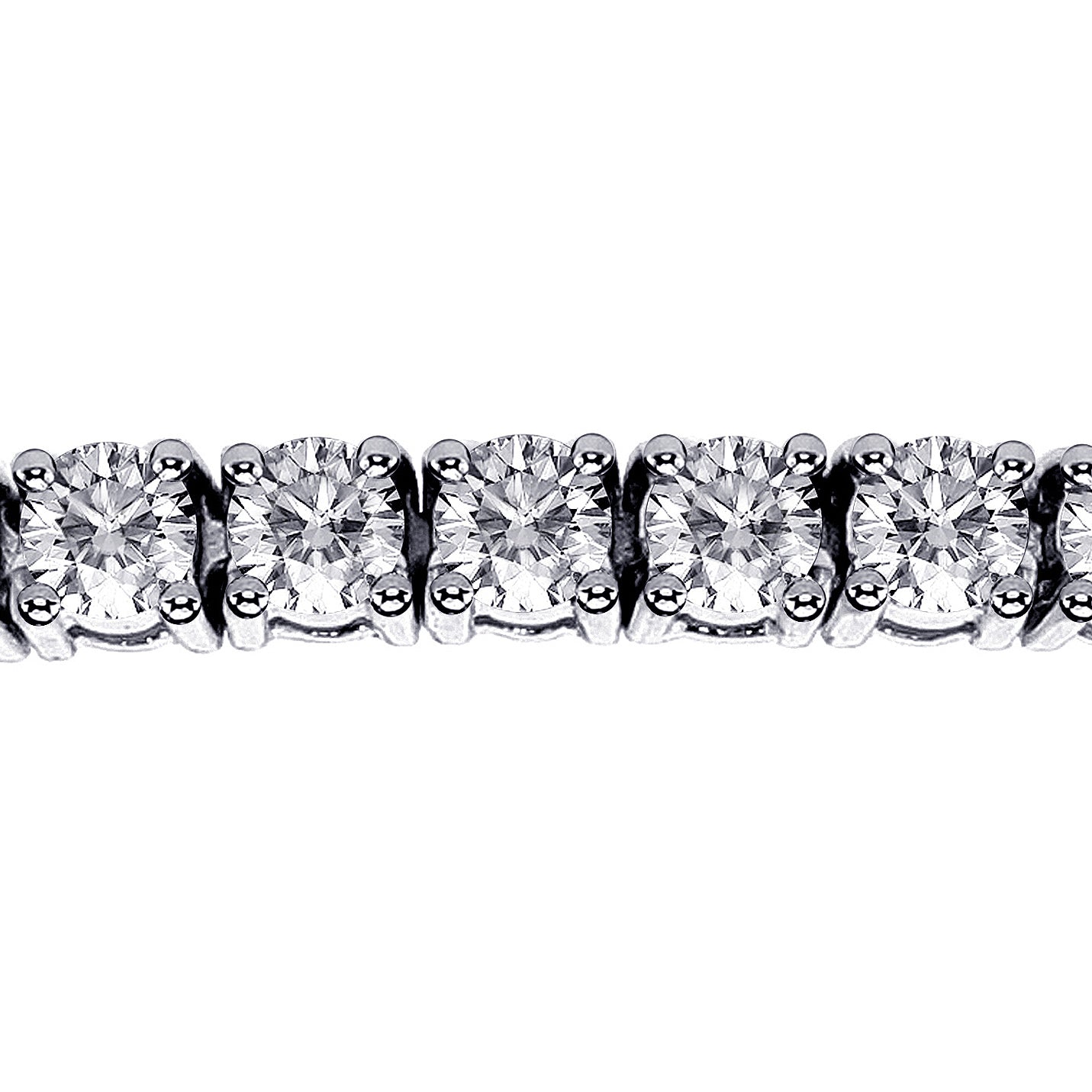 6.00 CT 4-Prong Round Diamond Tennis Bracelet in 14k White Gold G-H/SI