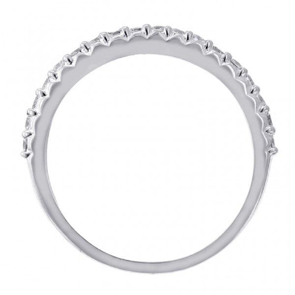 0.35 CT Round Diamond Wedding Band in White Gold