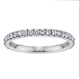 0.65 CT Pave Set Diamond Encrusted Wedding Band in 14k White/Yellow/Rose Gold