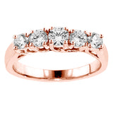 1.00 CT Braided Prong Set Round Diamond Wedding Band in 14k White/Yellow/Rose Gold