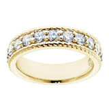 1.00 CT Prong Set Diamond Anniversary Wedding Band in 14k White/Yellow/Rose Gold