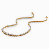 16 CT Brilliant Cut Lab Grown Graduated Diamond Necklace in 14k Yellow Gold