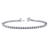 7.00 CT 4-Prong Round Diamond Tennis Bracelet in 14k White Gold G/VS-SI