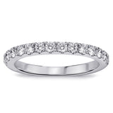 0.55 CT Pave Set Diamond Anniversary Wedding Ring in 14k White/Yellow/Rose Gold