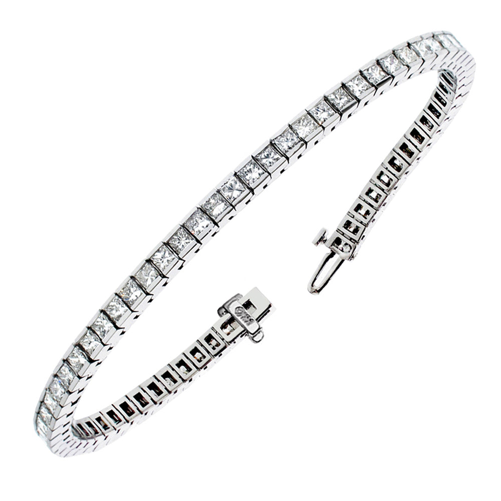 8.25 CT Princess-Cut Diamond Tennis Bracelet in 14k White Gold (G-H color/ SI-clarity)
