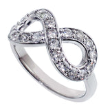 0.65 CT Diamond Infinity Fashion/Anniversary Ring in 14k White Gold