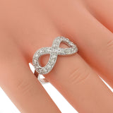 0.65 CT Diamond Infinity Fashion/Anniversary Ring in 14k White Gold