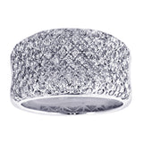 1.60 CT Pave Set Concave Diamond Fashion/Anniversary Ring in 14k White Gold