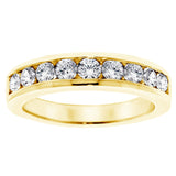 1.00 CT Channel Set Round Diamond Wedding Band in 14k White/Yellow/Rose Gold